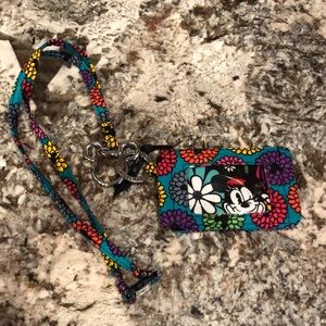 Vera Bradley/Disney zip ID wallet and lanyard